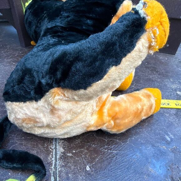 Vintage stuffed animal bull with ring in nose black 1950s old toys collector far - Picture 5 of 10